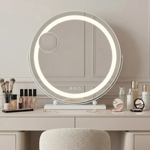 Stensko ogledalo LED MAKE-UP White 40 cm