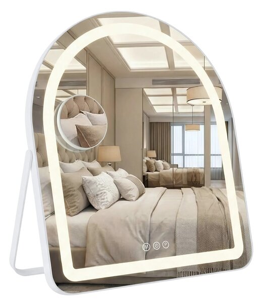 Stensko ogledalo LED GLAM White 40x45cm