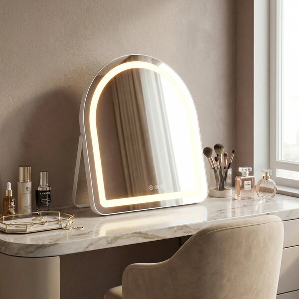 Stensko ogledalo LED GLAM White 40x45cm