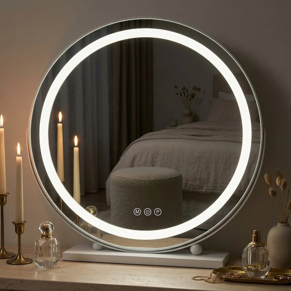 Stensko ogledalo LED MAKE-UP White 50 cm