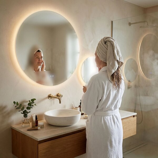 Stensko ogledalo LED R-8040 80cm + 40cm