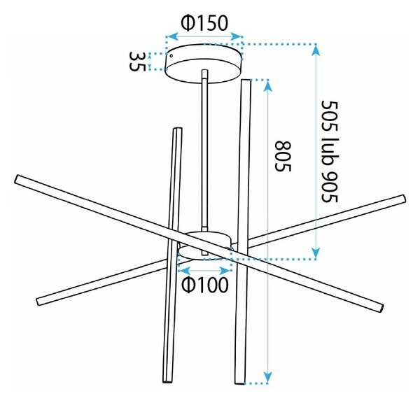 Stropna svetilka LED APP1929-CP Black