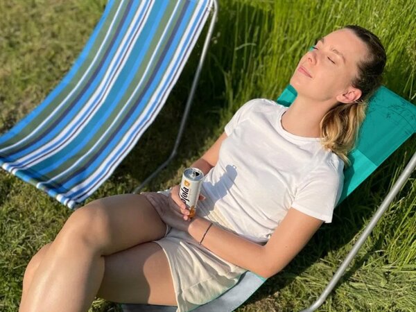 Komplet 2 zložljivih plažnih ležalnikov SAND, zelene črte