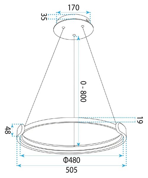 Stropna svetilka LED APP1927-CP Black