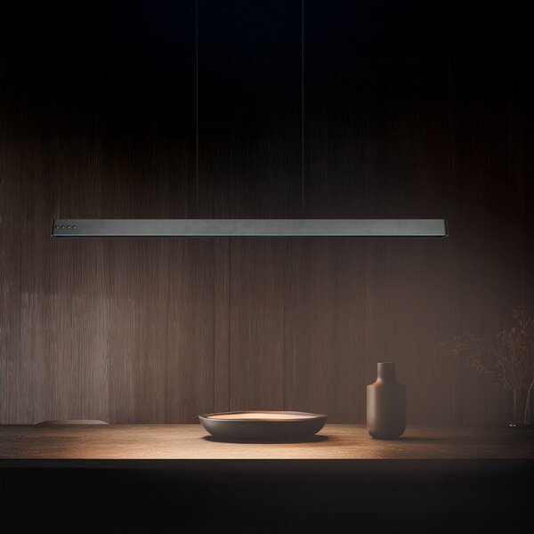 Trio Lighting LED viseča svetilka Donegal, črna, dolžina 150 cm, CCT, zatemnjen, Črna, Dnevna soba / jedilnica, Kovina, Sodobni