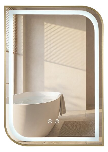 Stensko ogledalo LED ZONE 80X60 GOLD BRUSH