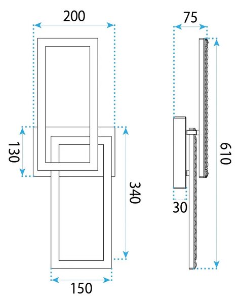 Stropna svetilka LED G155-C Black