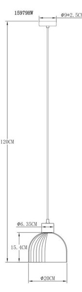VISEČA SVETILKA Swanson 20/120 cm E27