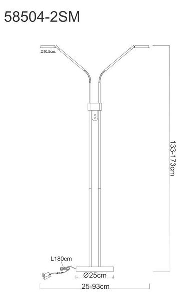 STOJEČA LED-SVETILKA Silvio 350 lm 2700-4000 K