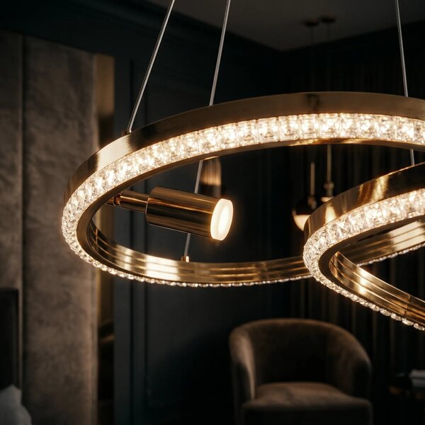 VISEČA STROPNA SVETILKA LED G158-CP GOLD