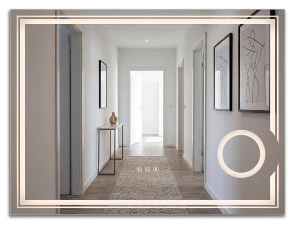 Stensko ogledalo LED 80x60cm HAVEN