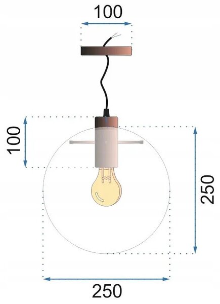 Lassi steklena viseča stropna svetilka 25 cm Pink Gold