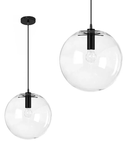 Steklena viseča stropna svetilka Lassi 25 cm APP307-1CP Black