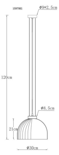 VISEČA SVETILKA Swanson 30/120 cm E27