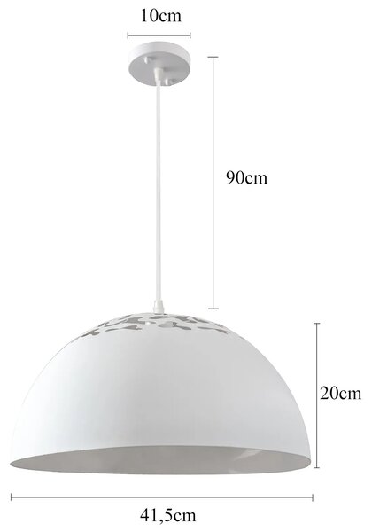 Obesna stropna svetilka APP238-1CP Bela