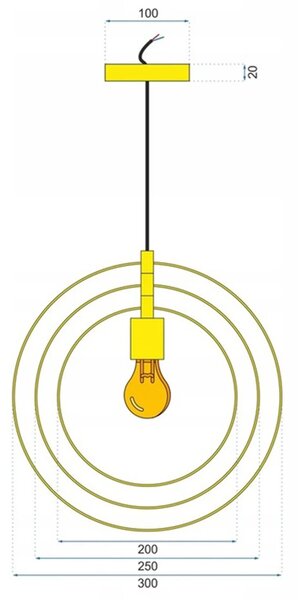 Kovinska stropna svetilka Ring APP286-1CP Gold