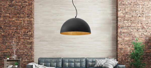 Kovinska skleda viseča stropna svetilka 50cm APP379-1CP Black
