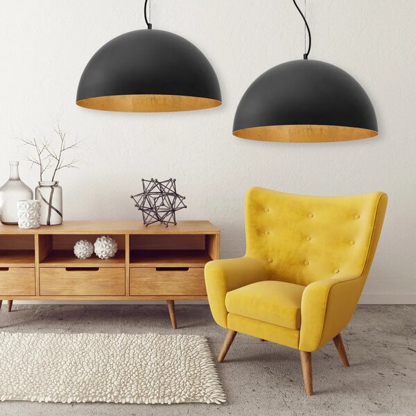 Kovinska skleda viseča stropna svetilka 50cm APP379-1CP Black