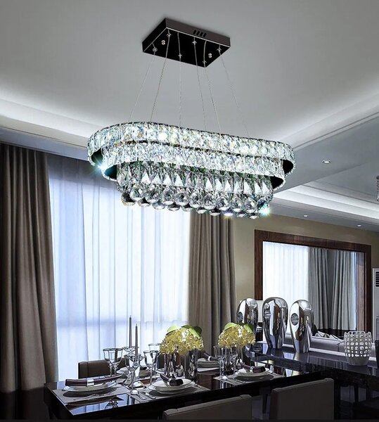 LED 102W Pilot Crystal obesek stropna svetilka APP417-CP