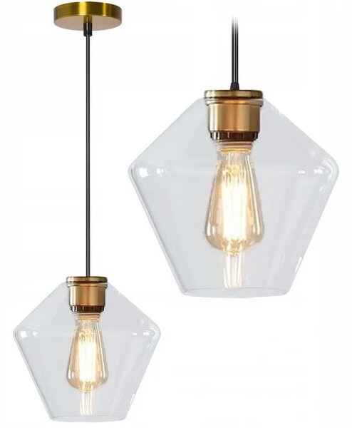 Steklena stropna svetilka APP440-1CP Transparent