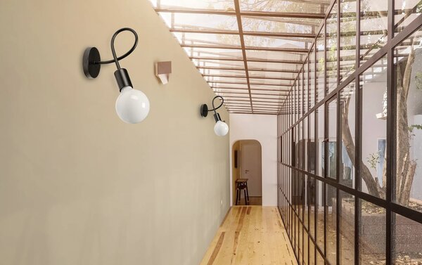 Stenska svetilka Loft metal PARADISE 392199 Črna