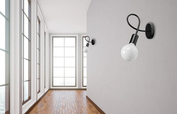 Stenska svetilka Loft metal PARADISE 392199 Črna