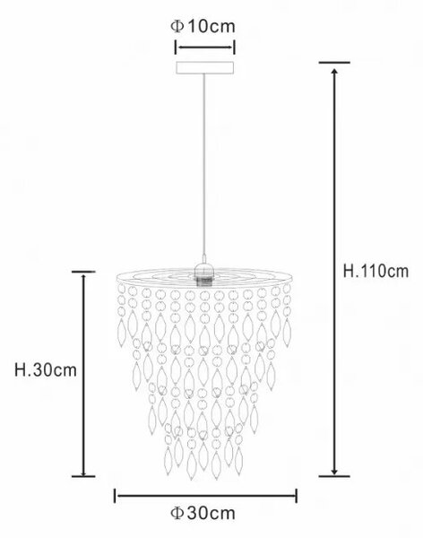 Crystal Glamour obesek stropna svetilka 392180