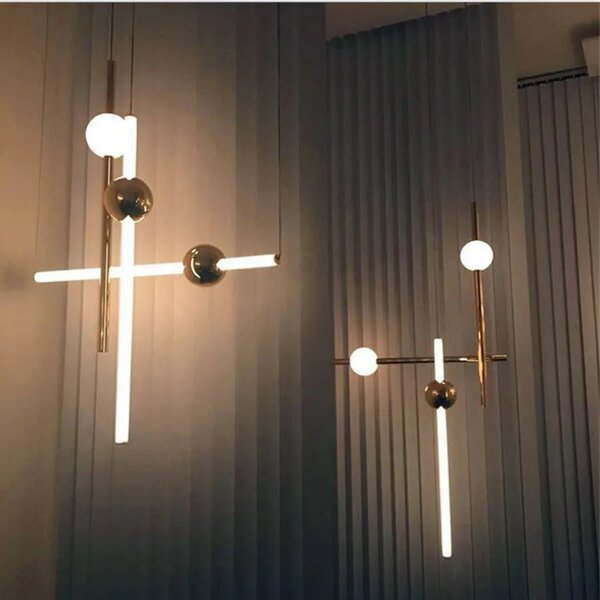 LED dolga viseča stropna svetilka APP476-CP Bela