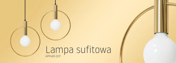 Viseča stropna svetilka APP485-1CP Zlata