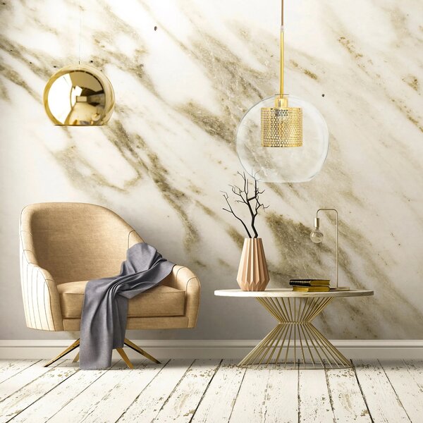 Steklena viseča svetilka Loft APP554-1CP 20cm Golden