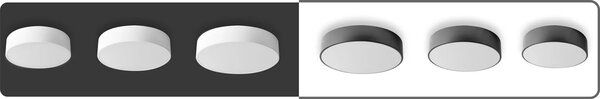 Plafond 30cm okrogla stropna svetilka app641-3c Bela