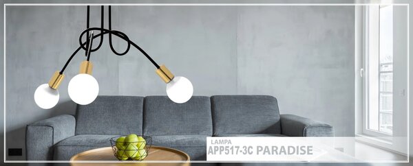 Svetilka Paradise 3 APP517-3C Black