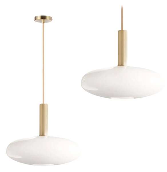 Steklena stropna viseča svetilka Milky APP668-1CP Golden