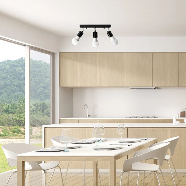 Stropni reflektor Plafond APP699-3C črn