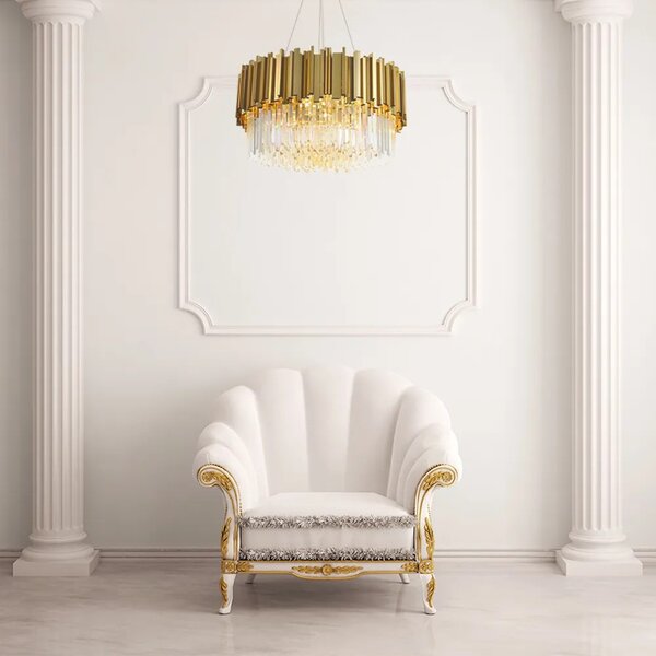 Kristalna stropna svetilka APP601-C Gold