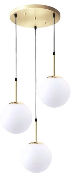 Steklena krogla obesek svetilka Milky APP656-3CPR Gold