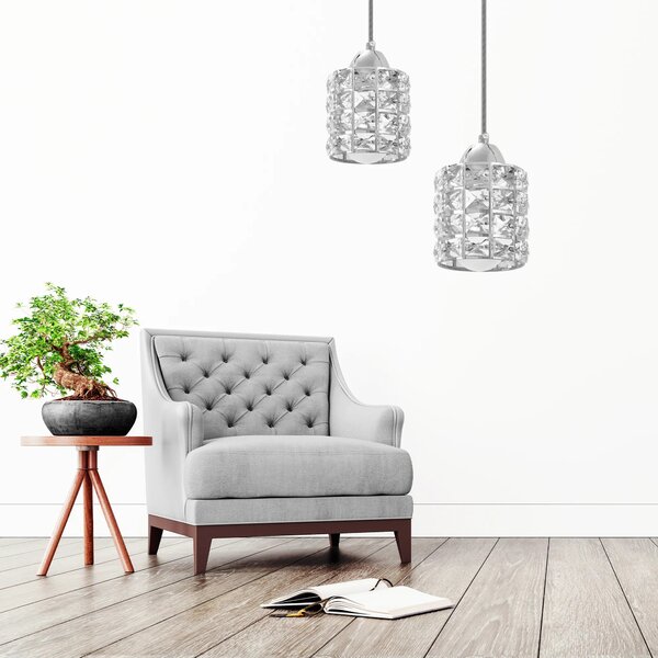 Kristalna stropna svetilka APP727-1CP Silver