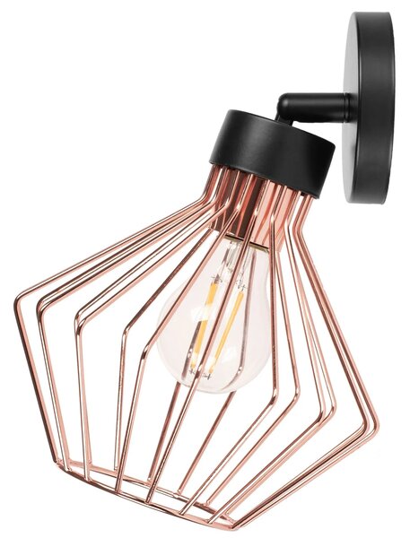 Loft kovinska stenska svetilka APP534-1W Pink Gold