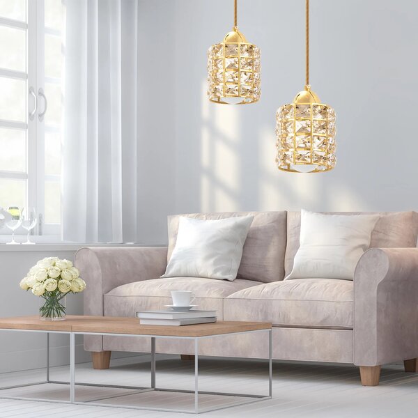 Kristalna stropna svetilka APP724-1CP Gold