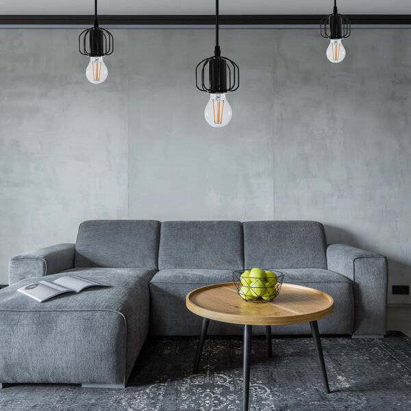 Stropna viseča svetilka v loft slogu APP595-1CP Črna