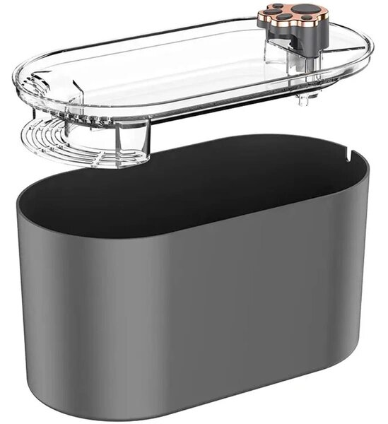 Avtomatska fontana napajalnik za mačke in pse 3L USB ovalna LED