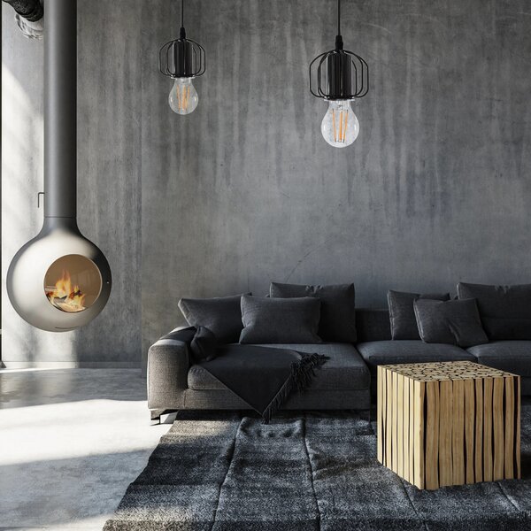 Stropna viseča svetilka v loft slogu APP595-1CP Črna