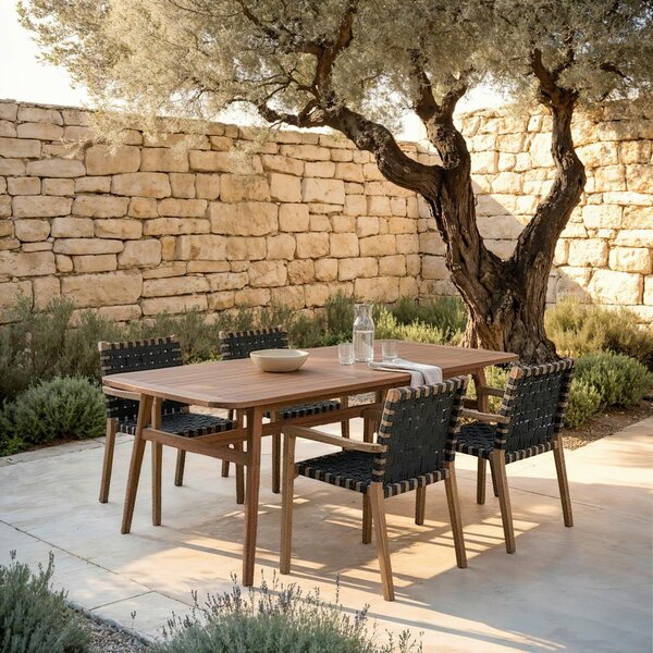 Bessagi Garden Vrtna Miza Nicola, Barva Oreha, 160-200x90