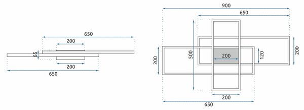 Sodobna stropna svetilka LED + PILOT APP660 Bela