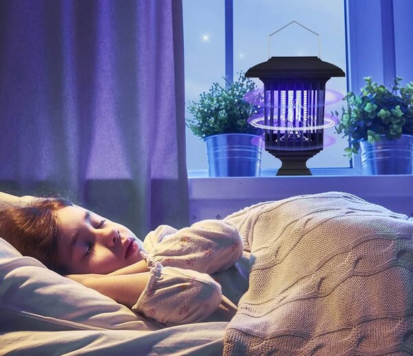 LED sončna vrtna svetilka proti žuželkam J-22 Black