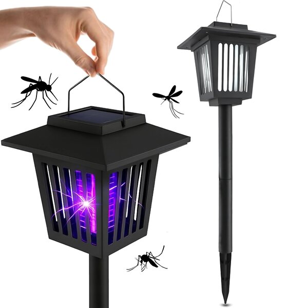 LED sončna vrtna svetilka proti žuželkam J-22 Black