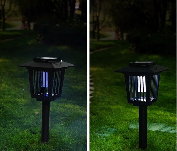 LED sončna vrtna svetilka proti žuželkam J-22 Black