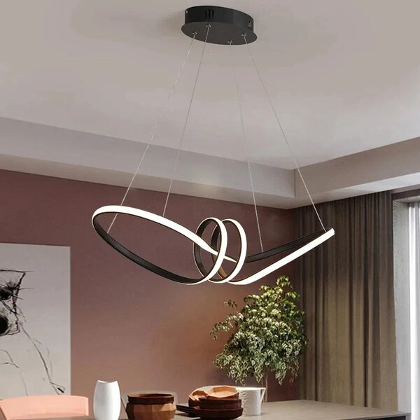Sodobna stropna svetilka LED + PILOT APP823-CP Black