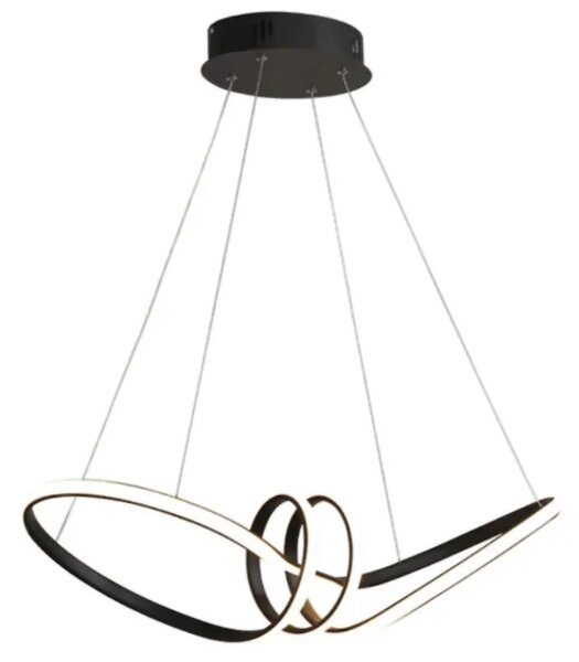 Sodobna stropna svetilka LED + PILOT APP823-CP Black