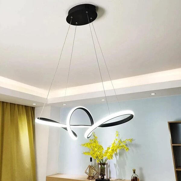 Sodobna stropna svetilka LED + PILOT APP823-CP Black